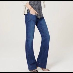 LOFT High Waisted Wide Leg Jeans
